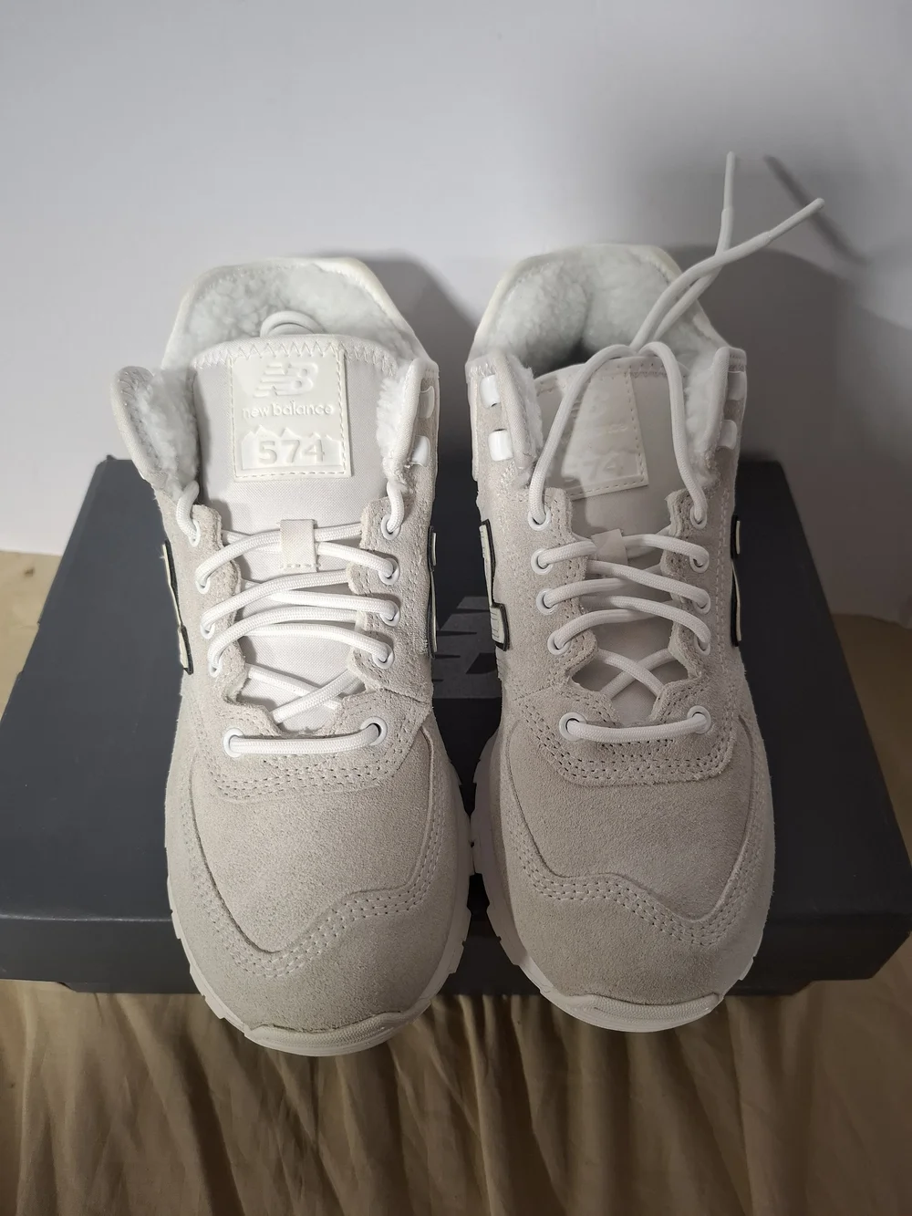 New Balance 574 Men's Sneakers in Light Beige and White
